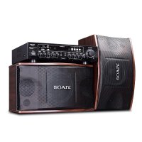 索爱 家庭KTV音响套装包音箱8寸专业会议功放影院 M5对箱+SA-8005功放+M56无线话筒