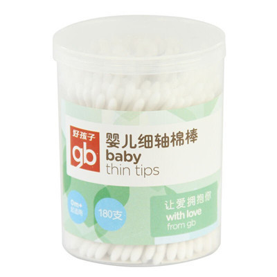 好孩子gb(Goodbaby)婴儿细轴棉棒婴儿护肤婴儿清洁棉签180支 L80009