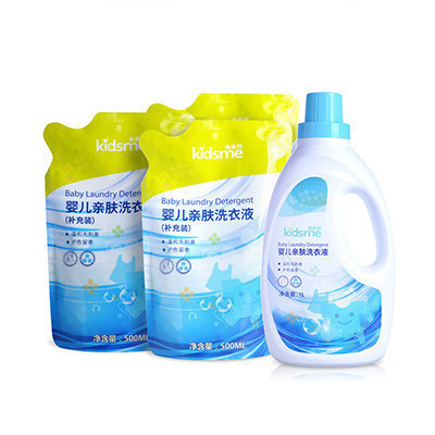 亲亲我(kidsme) 婴儿亲肤洗衣液套装(1L+3*500ML补充装)