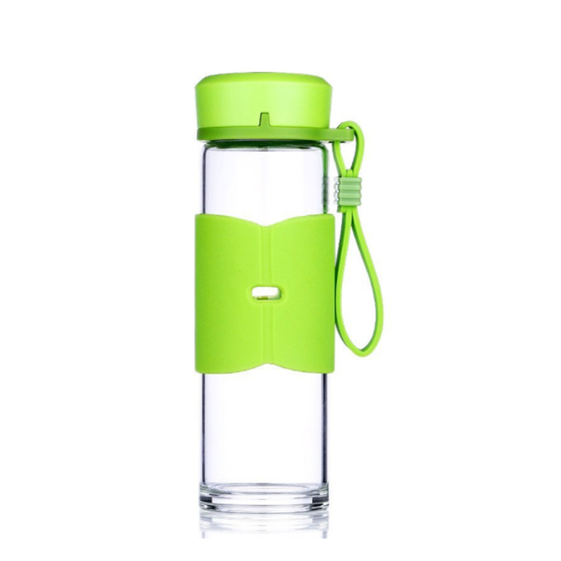 [苏宁易购超市]先行乐水便携玻璃杯CBL-360H果绿色