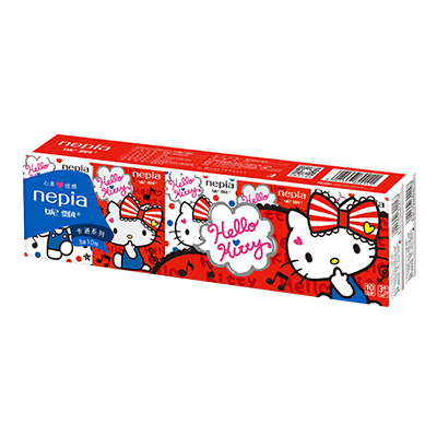 妮飘Nepia手帕纸 HelloKitty凯蒂迷你印花无味纸手帕/纸巾3层（三层）
