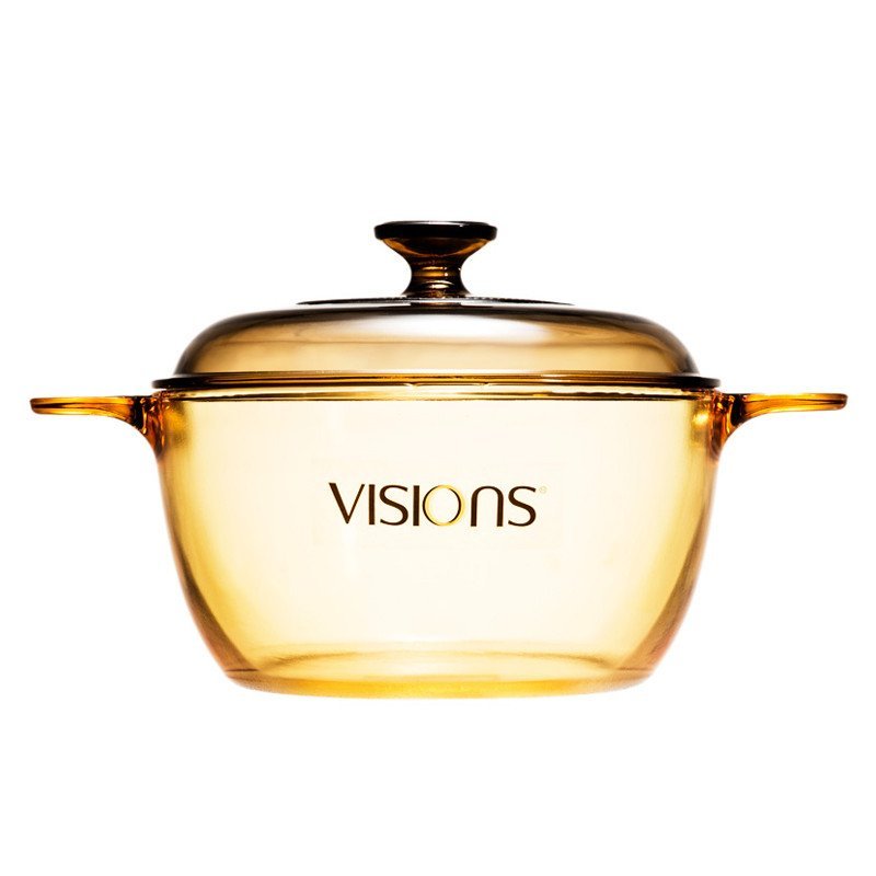 康宁VISIONS晶彩透明玻璃汤锅3件套VS22+VS15+VS08