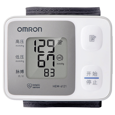 欧姆龙(OMRON)电子血压计 HEM-6121 全自动家用智能加压手腕式血压仪精准测量