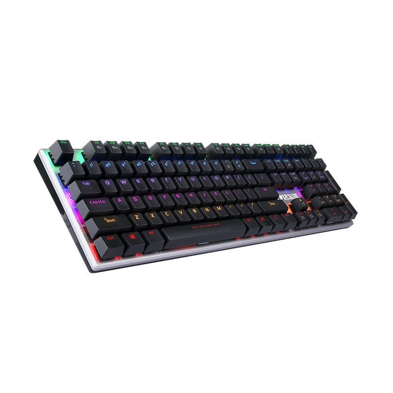 达尔优(dare-u)108键机械点彩版 黑灰色青轴 游戏背光机械键盘