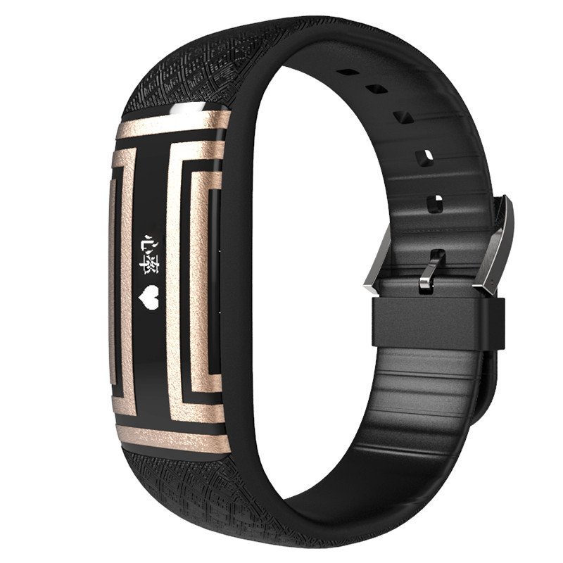 爱国者(aigo)W01福寿智能手环 来电提醒 心率睡眠监测 运动手环 黑色