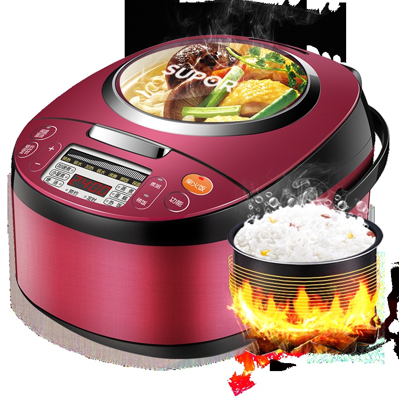 苏泊尔(SUPOR)电饭煲 CFXB40FC8140-75 智能可视窗4L底盘加热预约功能远红外内胆 家用4-6人电饭锅