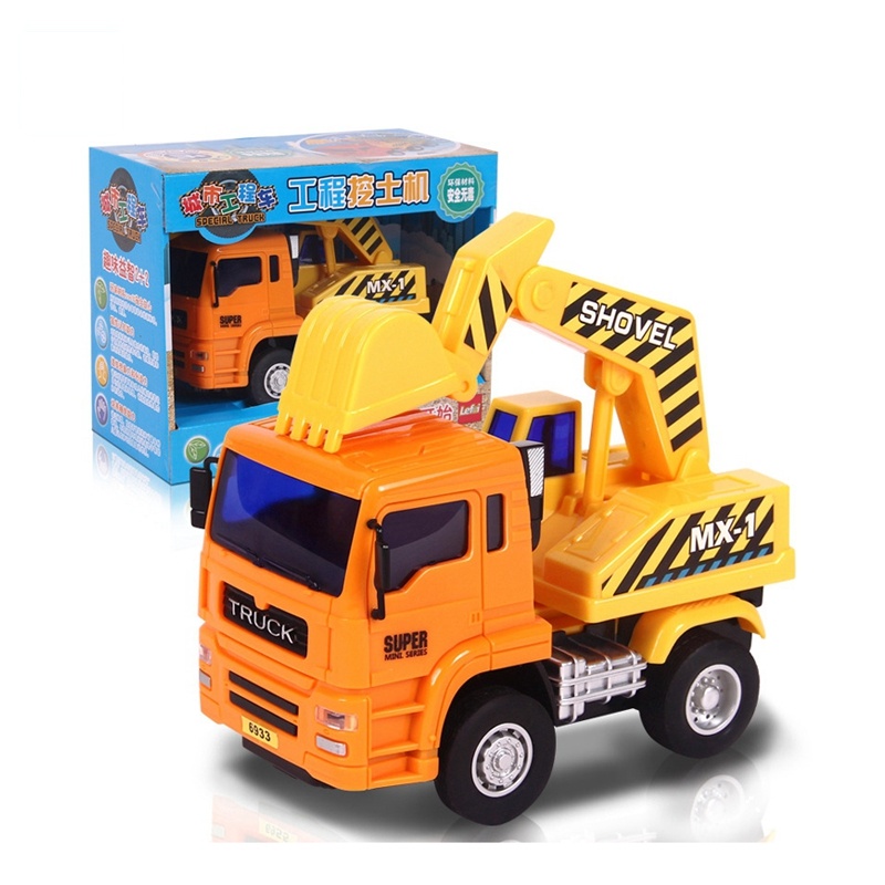 乐飞(LEFEI)城市工程车系列 6933工程挖土机 儿童惯性挖掘机套装 男孩模型玩具3-6岁