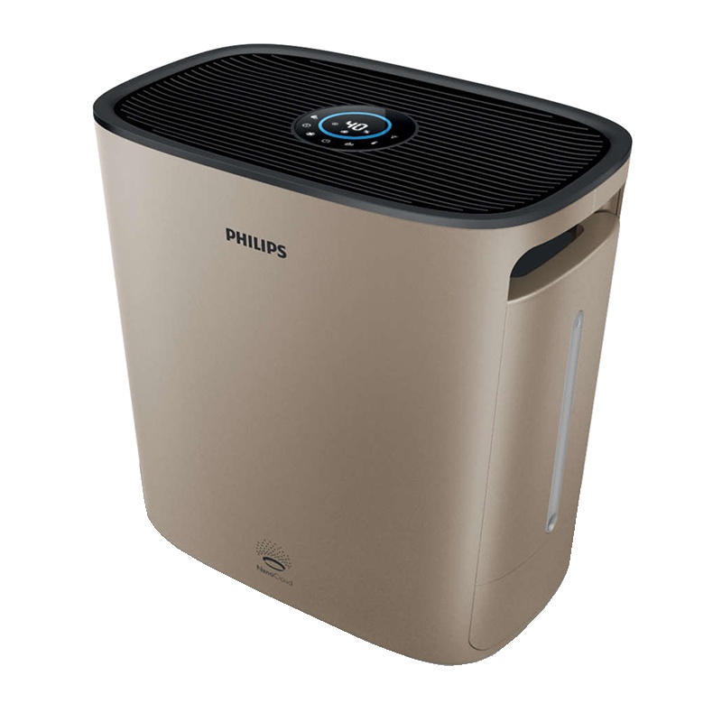 飞利浦(Philips)蒸发式加湿器4L大容量 5挡风速触摸式纳米无雾加湿净化一体机 HU5931/00