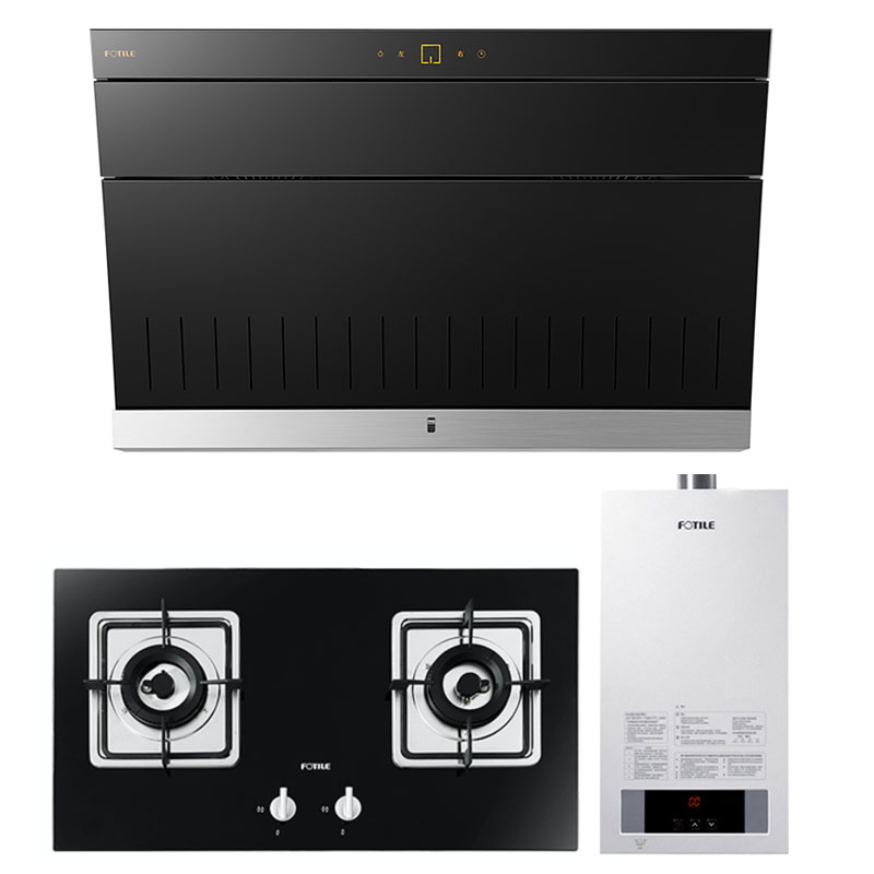 方太(FOTILE) 油烟机燃气灶具燃气热水器 烟灶套餐三件套侧吸触控式JX78+FD21BE+13BES