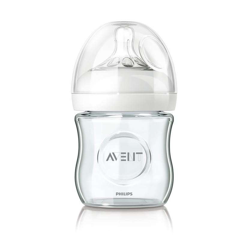 飞利浦新安怡宽口径自然原生玻璃奶瓶4oz/120毫升 / 8oz/240毫升 SCF761/17,SCF673/17