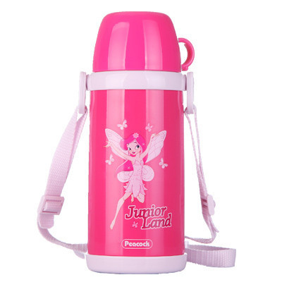 日本孔雀Peacock真空304不锈钢儿童保温杯学生保温壶可爱卡通便携宝宝水杯子大容量580ml