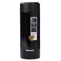 日本孔雀(peacock) WBA-35(B)真空不锈钢保温杯办公商务超长保温杯 黑色 350ml