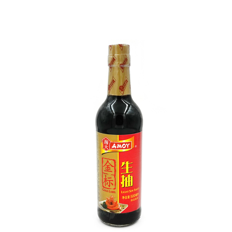 淘大(AMOY) 金标生抽500ml/瓶装 调味品酿造酱油生抽 炒菜凉拌金标生抽 味道美