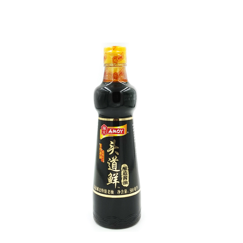 淘大(AMOY)头道鲜特级老抽500ml /瓶装调味品酿造酱油老抽烹调老抽 厨房调味