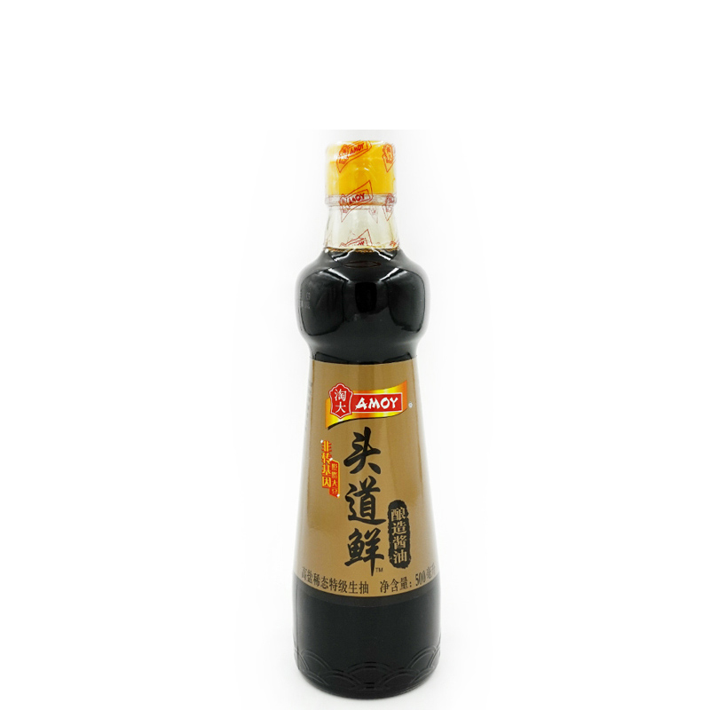 淘大(AMOY)头道鲜特级生抽500ml /瓶装 调味品酿造酱油生抽 调味品酿造酱油老抽烹调生抽 厨房调味