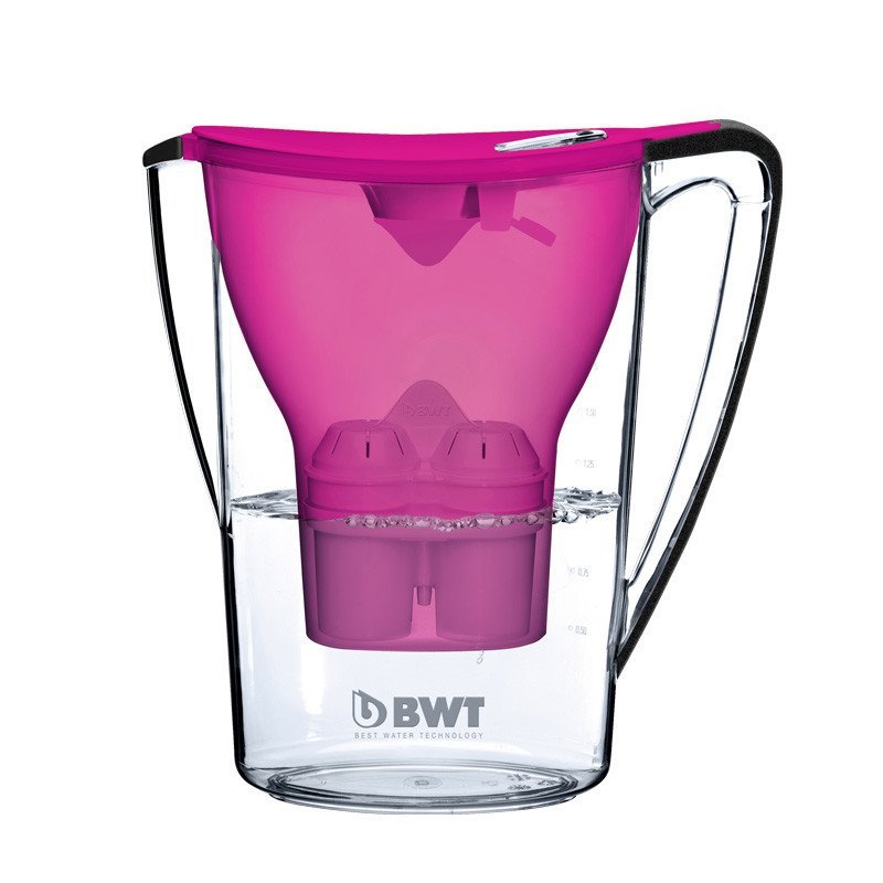 德国原装进口BWT家用直饮净水壶滤水壶净水器2.7升一壶四芯 紫色
