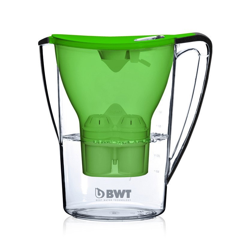 德国原装进口BWT家用直饮净水壶滤水壶净水器2.7升一壶四芯 绿色