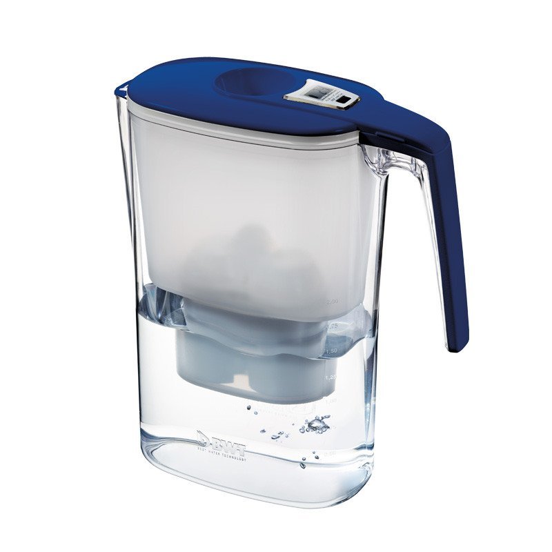 德国原装进口BWT净水壶滤水壶净水器家用直饮3.6升一壶两芯 蓝色