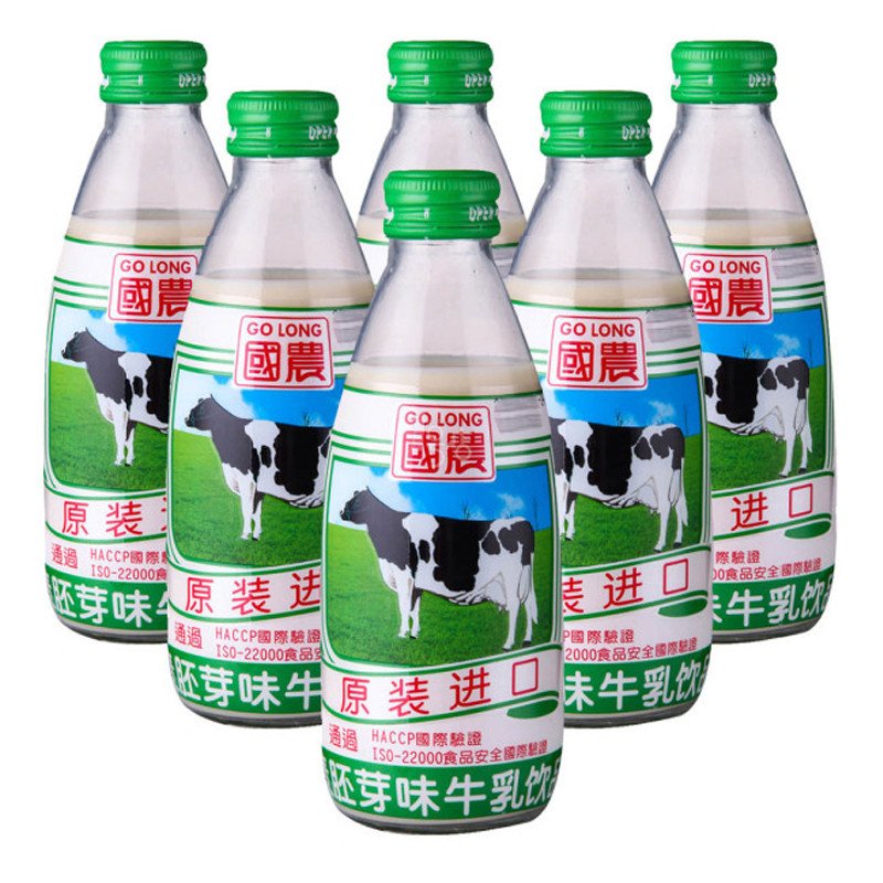 国农 麦胚芽味牛乳饮品 240ml*6瓶 中国台湾地区进口饮料