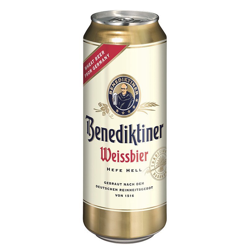 [苏宁超市]德国原装进口啤酒 百帝王(Benedikeiner)小麦啤酒 500ml*24听 整箱装