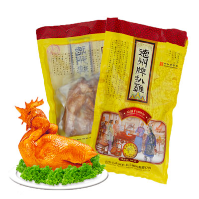 德州牌扒鸡 山东特产休闲零食 卤味 清真五香脱骨扒鸡650g