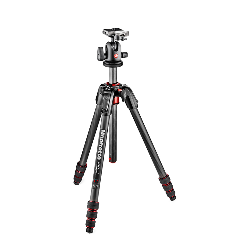 曼富图(MANFROTTO) MK190GOC4TB-BH 碳纤维旋钮式三脚架云台套装