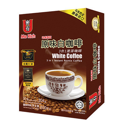 马来西亚进口 MeRich密有原味白咖啡 20克*10包