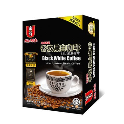 马来西亚进口 MeRich密有黑白咖啡 20克*10包