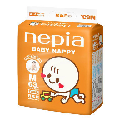 日本原装进口妮飘婴儿纸尿裤 M 63PCS