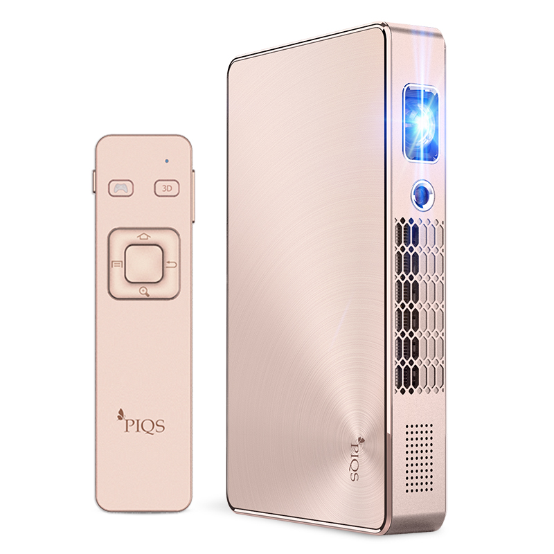 神画(PIQS)美玫M1 微型投影仪 家用办公 支持1080P高清 无线wifi自动调焦投影电视 香槟金