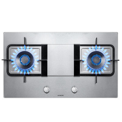 西门子(SIEMENS)嵌入式燃气灶JZT-ER77F251MP不锈钢面板5.0大火力天然气双眼灶具