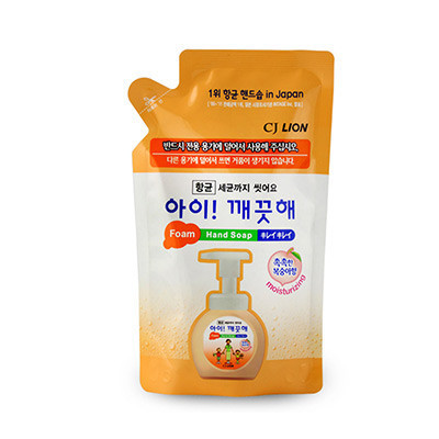 韩国进口CJ LION 泡沫洗手液补充装200ml (蜜桃味)