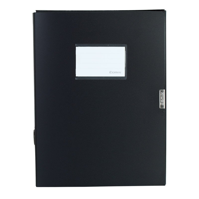 齐心 HC75 PP档案盒 A4 78MM 黑色