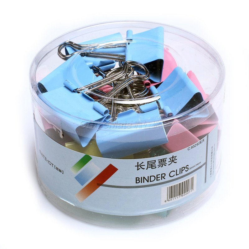 欧标彩色长尾夹 B2504 32mm