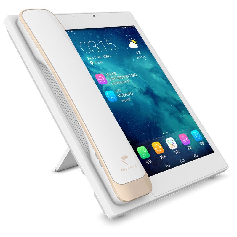 旗子电话(moretel)WIFI版 不支持SIM卡 智能无线电话机家用固定电话多媒体商务座机网络电话视频会议