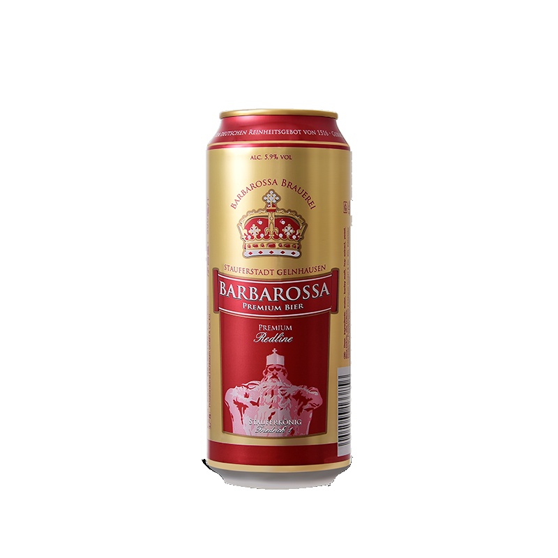 德国进口 凯尔特人(Barbarossa)红啤酒500ml*24听/箱