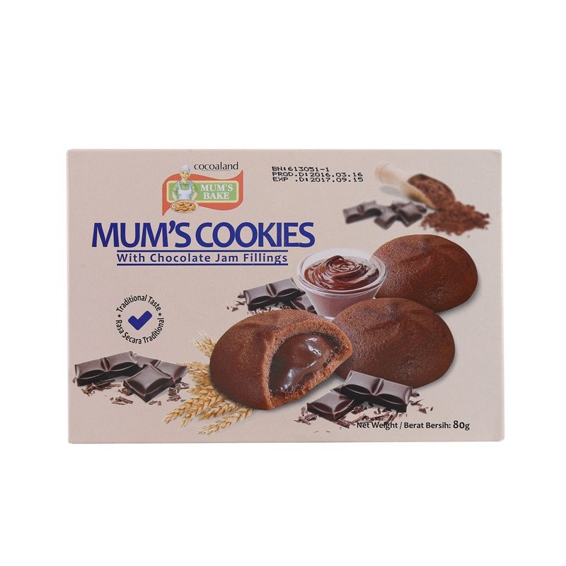 马来西亚进口零食 乐一百巧克力味夹心曲奇饼干80g