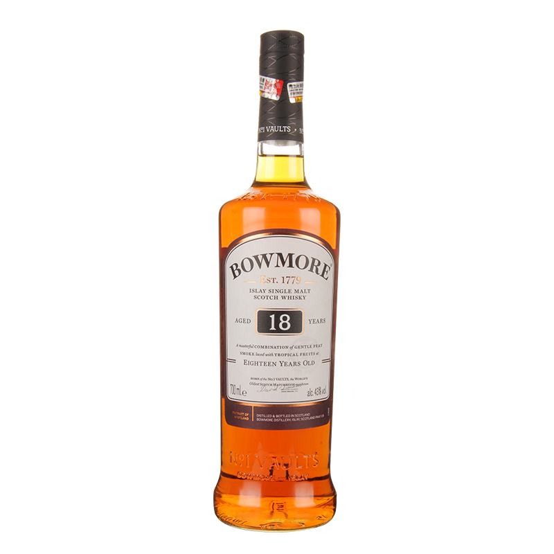 波摩(Bowmore)18年 单一麦芽威士忌 洋酒烈酒700ml