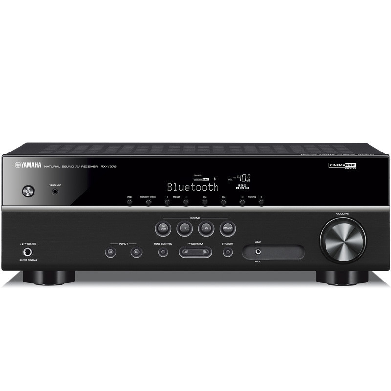 雅马哈(YAMAHA) RX-V379 家庭影院5.1声道(5*135W)AV功放机 蓝牙/支持3D 黑色