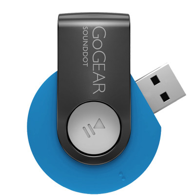 Philips/飞利浦 SA4DOT04迷你户外跑步多彩运动MP3播放器 学生便携夹子随身听4G USB直插 蓝色