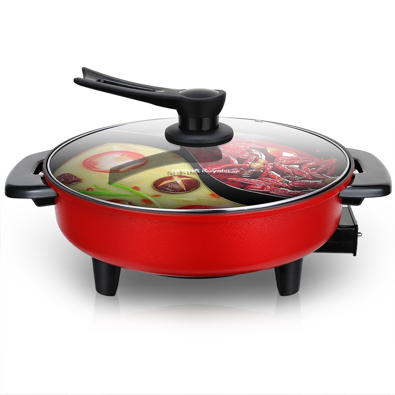 荣事达(Royalstar)韩式鸳鸯锅电火锅HG150P多功能家用商用宿舍用双味同锅电煮锅电热锅不沾锅