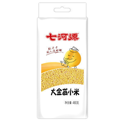 七河源 大金苗小米480g 国产食品 粮油 杂粮 小米 月子米 五谷 粗粮 粥米 真空装 大米伴侣