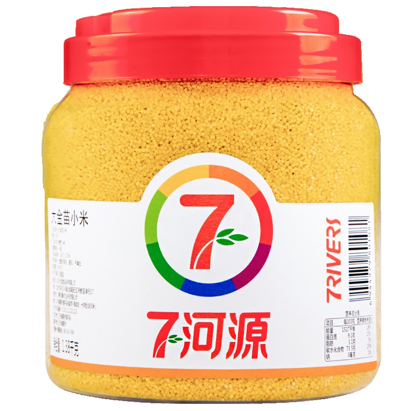 七河源 大金苗小米1.38kg 国产食品 粮油 杂粮 小米 五谷 粗粮 粥米 大桶装 大米伴侣