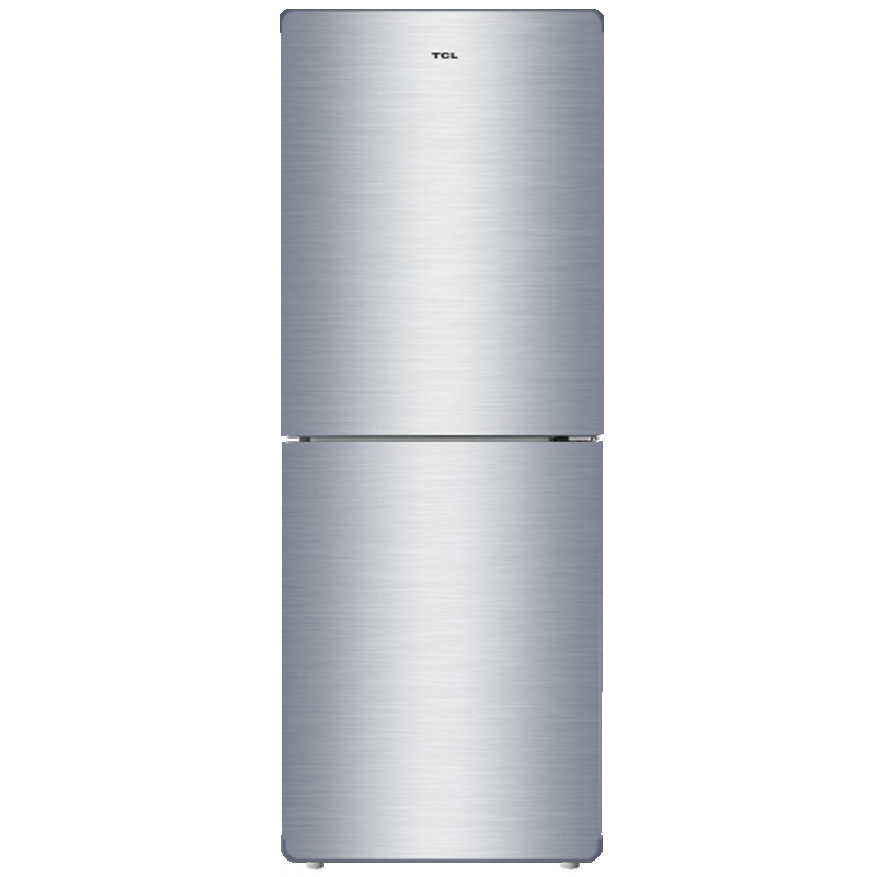 TCL BCD-167KF1 167升双门冰箱 德国工艺 一体成型防冷气流失 自动低温补偿 小冰箱节能省电 （闪白银）