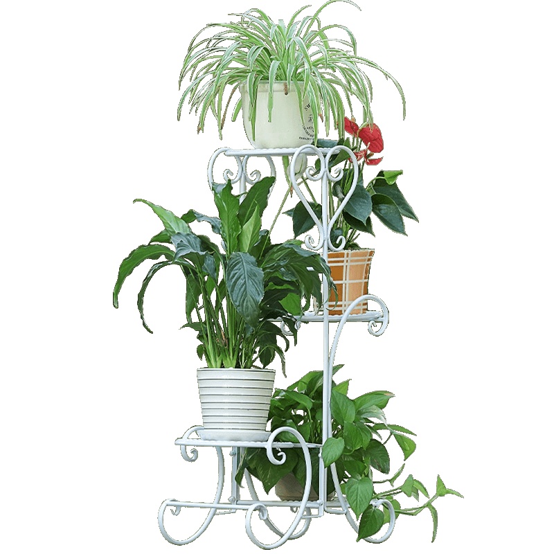 索尔诺铁艺花架 落地式花盆架多层室内外欧式客厅阳台绿萝花架子