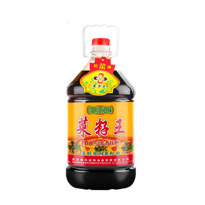 菜籽王 浓香压榨非转基因菜籽油5L/桶 四川风味