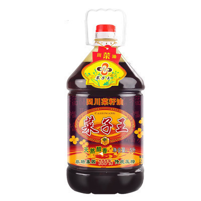 菜子王 天然醇香菜籽油5L/桶 非转基因100% 传统压榨