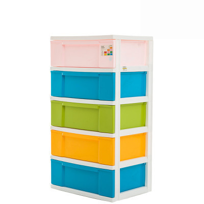 禧天龙citylong125L塑料五层收纳柜儿童衣柜环保树脂彩色衣服储物柜五层彩色
