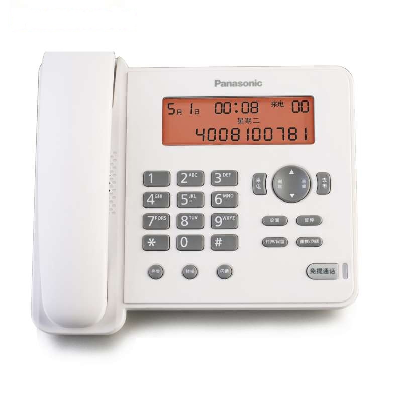松下(Panasonic) 电话机 座机电话 办公家用 固定电话座机 KX-TS388CN (白色)