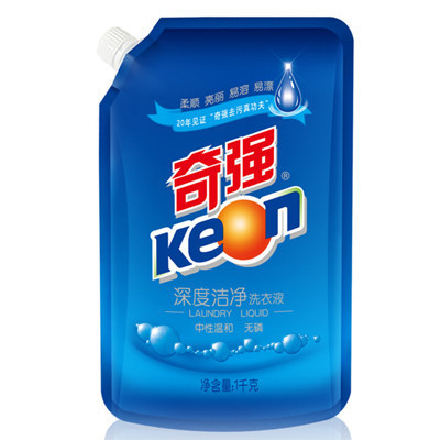 奇强 洗衣液 深度洁净 1KG/袋 中性温和无磷